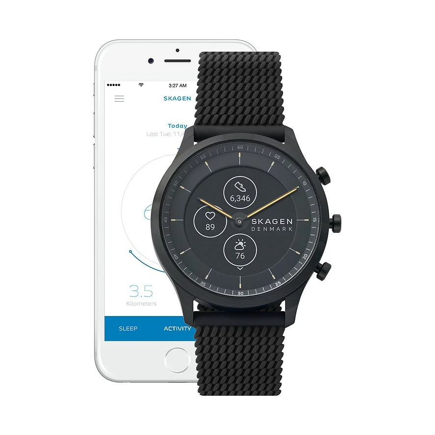 Skagen Connected Smartwatch HYBRID HR 42 SKT3001 Schwarz Herren 8 Skagen Connected Smartwatch HYBRID HR 42 SKT3001 Schwarz Herren – Bild 6